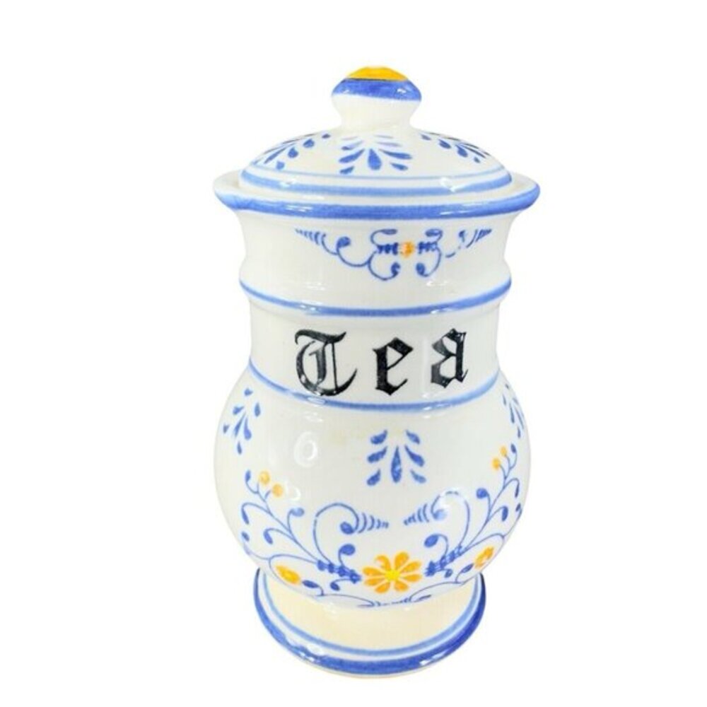 Vintage Royal Sealy Heritage‎ Porcelain TEA Canister Jar With Lid Ceramic Design
